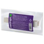 Лента для бейджа Berlingo 45см силик. клип светло-серая PDk_01011