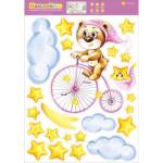 16.11.00594 Наклейка оформительская Мишка на месяце