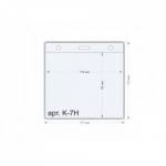 Карман для бейджа горизонтальный 110х95-внутренний 117х112-внешний K-7H 