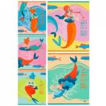 Тетрадь 48 л. (клетка) П-П Абстрактные русалки 48-6088