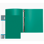 Папка с 4-мя кольцами 25 мм А4 700 мкм deVENTE 3081411 зеленая