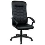Кресло руководителя Helmi HL-E80 Ornament LTP экокожа черная 344263