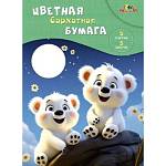 Бумага бархатная A4 5 л. 5 цв. Апплика Медвежата в папке С0198-16 РАСПРОДАЖА