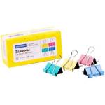 Зажим канц. 32 мм OfficeSpace цветной 19360 (ЦЕНА ЗА УПАКОВКУ 12 шт)