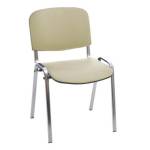 Стул Изо каркас металл хром, обивка кожзам бежевый 359859
