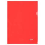 Папка-уголок А4 СТАММ 180мкм прозрачная красная ММ-30947