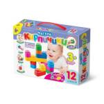 Конструктор Baby Toys Мягкие кирпичики мини 12 эл. 02671 3мес+