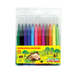 Фломастер 12 цв. Каляка-Маляка кисточки ФККМ12