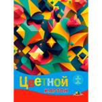 Картон цветной А3 8 л. 8 цв. Апплика Яркая абстракция немел. в папке С0164-09