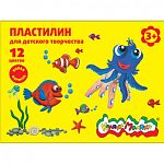 Пластилин 12 цв. Каляка-маляка ПКМ12 180 гр