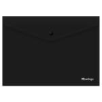 Папка - конверт А4 Berlingo City Style на кнопке 200мкм черная EFb_04406 