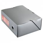 Короб архивный 120 мм пластик на резинке 311916-77 серебристый