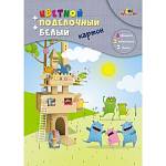 Картон цветной А4 8 л. 8 цв. Апплика Карточный домик спираль +2 л.бел+2 л.поделочн С2817-04