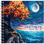 Скетчбук 170х170 40 л. (спираль) BG Звездная ночь 120 г/м Скв40гр_64597