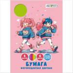 Бумага цветная А4 6 л. 6 цв. К-Э Подружки флуор. в папке ЦБФ166431