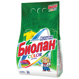 Стир. порошок 6 кг. Биолан Color автомат 88461