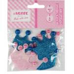 Декоративные украшения deVENTE 8130124 Короны с жемчужинами 60*45мм 6шт