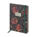 Записная книжка А5 100 л. FLORA.Гранат на резинке 3-479/12