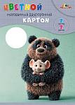 Картон цветной А4 7 л. 7 цв. Апплика Друзья мел. двусторон. в папке С0260-22