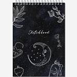 Блокнот А5 20 л. (спираль) Для зарисовок Sketchbook black 2937/1175246 черная бумага 120 гр