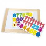 Доска магн.-маркерная меловая 36,5х26,5 двухстор.(магн. цифры,знаки 45шт) 02699