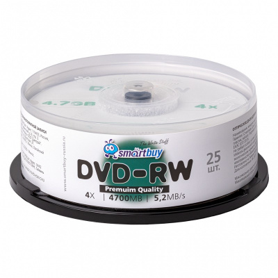 Диск DVD-RW Smart buy 4,7 Gb Cake Box УПАКОВКА 10 шт SBDV-RW10