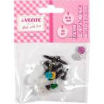 Глазки декоративные deVente Shine 8001339 винтовые с фиксатором 10 шт. 9 мм с блеском