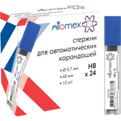 Грифель д/мех. кар. 0,7 мм Attomex НВ 5011700 12 шт.