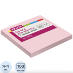 Стикеры 76х76 мм 100 л. Attache розовый  356200