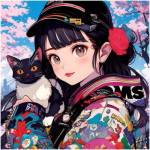 Пазлы 64 эл. Аниме девочка с котиком Три совы ПК64_64384