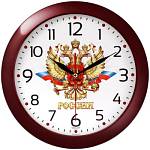 Часы настенные Troyka круглые 11131176 рамка бордовая