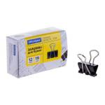 Зажим канц. 19 мм BCLBL19_1234 черные (ЦЕНА ЗА УПАКОВКУ 12 шт)