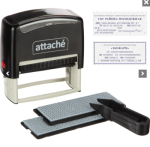 Штамп самонаборный 8-ми стр. б/рамки 6 стр. с рамкой Attache 70х32 1766853