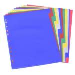 Разделитель А4 12 л. без индексации цвет. пластик Office-2000 