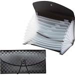 Папка с 13 отд. С6 deVENTE 3078426 Total Black на кнопке черная