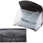 Папка с 13 отд. С6 deVENTE 3078426 Total Black на кнопке черная