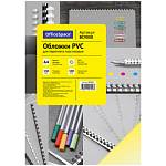 Лист А4 обложечный, OfficeSpace PVC BC9008 150 мкм пластик прозрачно/желтый