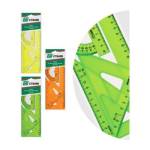 Набор чертежный средний СТАММ (треуг.2шт, лин.20, тр-р) неон НГ04/НЧ-30521