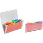 Папка с 13 отд. deVENTE 3078407 Stripe на кнопке travel-size прозрачная