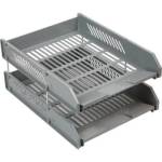 Лоток горизонтальный 2-х секц. (серый) deVente металл.стерж. 3040401