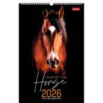 Календарь настенный перекидной 30х45 спираль Год Лошади_портреты 12Кнп3гр_34628 2026