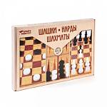 Игра настольная Шашки и шахматы, нарды большие 03872 ЧЗ