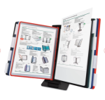 Демо-система настольная/настенная А4 на 10 панелей цветн. мет. основа черная BRAUBERG SOLID 236716