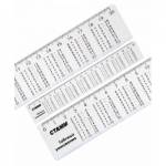 Линейка справочная 20 см (табл. умн.) СТАММ ЛС02