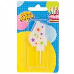 Свеча-цифра "4" Звезды 5 см 1502-4228