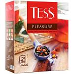 Чай Tess Pleasure черный тропич.фрукты, лепестки цветов, шиповник,яблоко 100 пакетиков 0919-09
