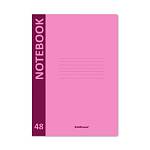 Тетрадь А4 48 л. (клетка) ErichKrause Neon 48224 пласт. обл. розовый