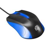 Мышь Оклик 225M черный/синий оптическая (1200dpi) провод.USB 3but