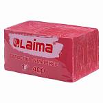 Салфетки бумажные 400шт Laima 24х24 красные Laima 114727