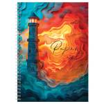 Тетрадь 120 л. А5 гребень БиДжи Paper art мат. лам. выб. лак, тверд. обл.ТТ5гр120_лм_вл 07045 